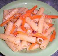 Pâtes carottes et sésame