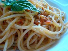 Spaghetti au pesto de Trapani