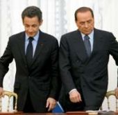 Silvio Berlusconi et Nicolas Sarkozy